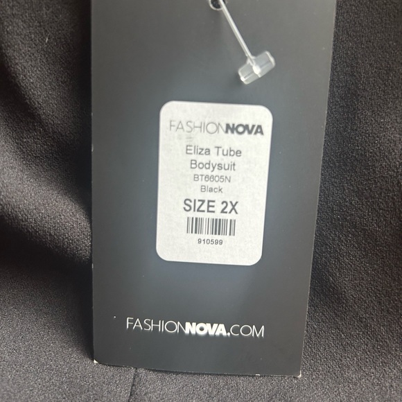 NWT Women’s Plus Size Fashion Nova Bodysuit Black 2X 18/20 - Picture 5 of 7